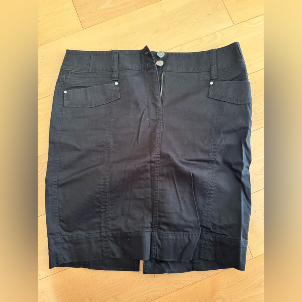 White House Black Market black Jean skirt